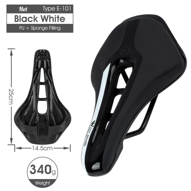 Bike Saddle Mountain Road Bike Seat PU Leather Gel Filled Cycling Cushion Comfortable Shockproof Bicycle Saddle Seat Cushion For Men Comfort Bike Saddle Anti-Slip Bicycle Saddle Waterproof Bicycle Seat For Mountain Bike Seat
