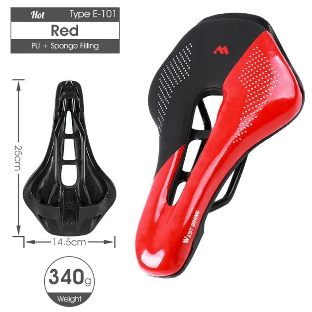 Bike Saddle Mountain Road Bike Seat PU Leather Gel Filled Cycling Cushion Comfortable Shockproof Bicycle Saddle Seat Cushion For Men Comfort Bike Saddle Anti-Slip Bicycle Saddle Waterproof Bicycle Seat For Mountain Bike Seat