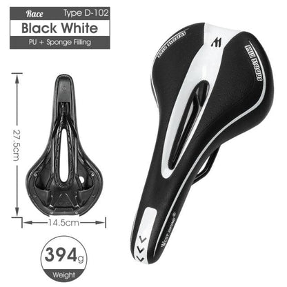 Bike Saddle Mountain Road Bike Seat PU Leather Gel Filled Cycling Cushion Comfortable Shockproof Bicycle Saddle Seat Cushion For Men Comfort Bike Saddle Anti-Slip Bicycle Saddle Waterproof Bicycle Seat For Mountain Bike Seat