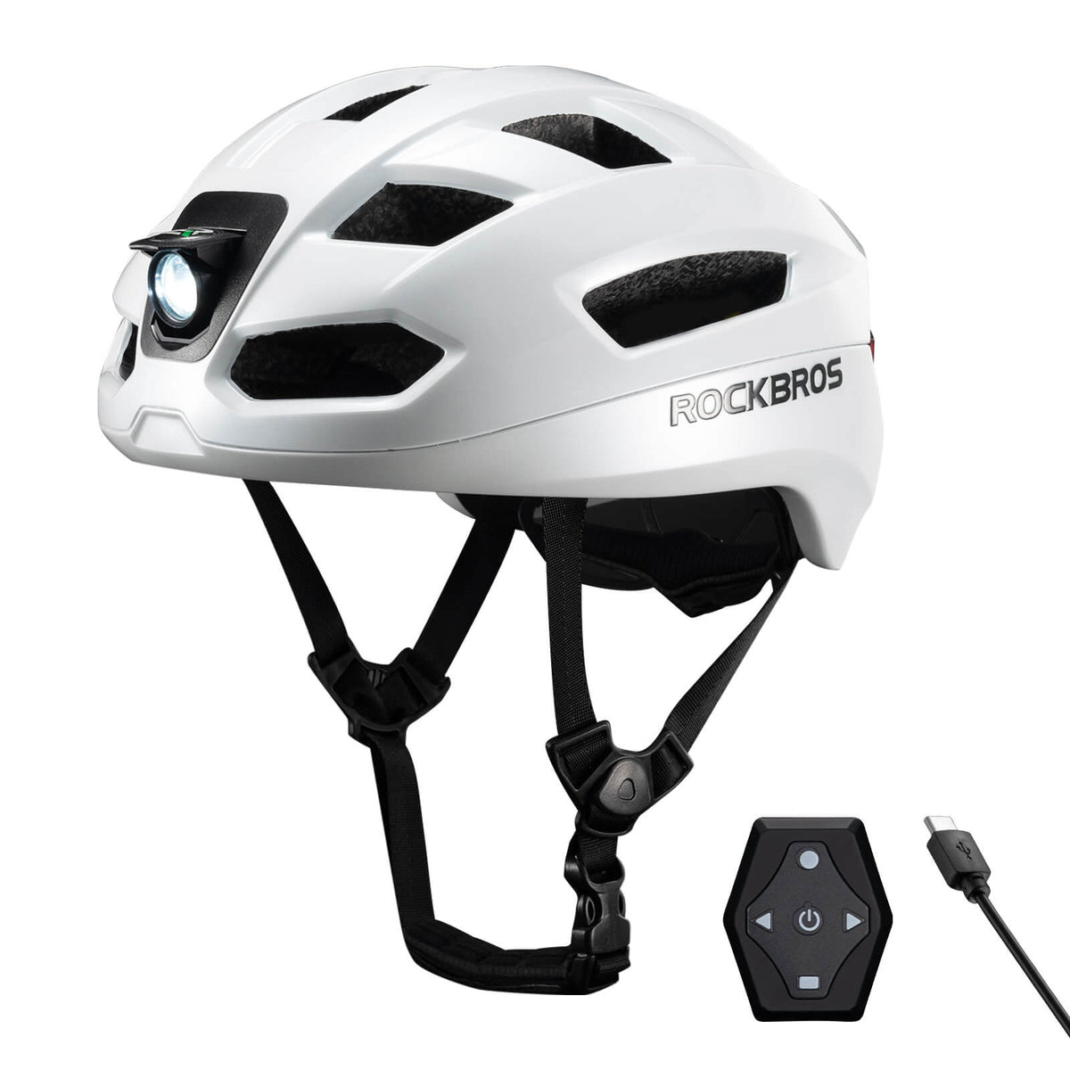 Smart Bike Helmet with Remote-Controlled Warning Lights