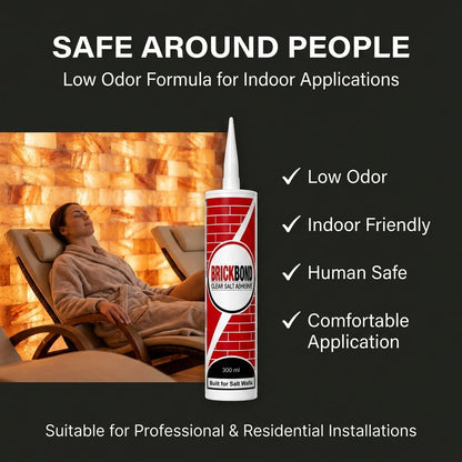 BrickBond - Himalayan Salt Adhesive for Joining Salt Bricks Salt Wall, Transparent