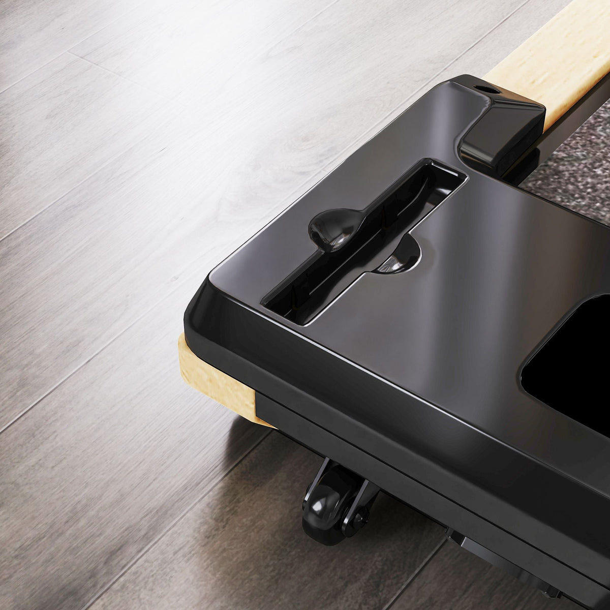 Soozier 2.5HP Walking Pad, Wood Under Desk Treadmill with Remote Control, Transport Wheels and LED Display for Home Gym Office